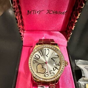 Gold Betsey Johnson Watch